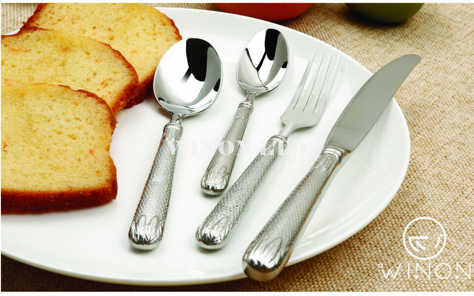 Stainless Steel Knife And Fork Set Of Four (Laurel)