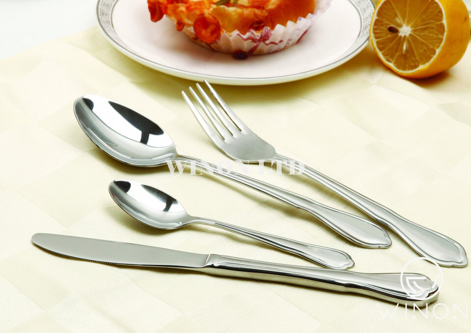 Stainless Steel Knife And Fork Set Of Four (Chippendale)