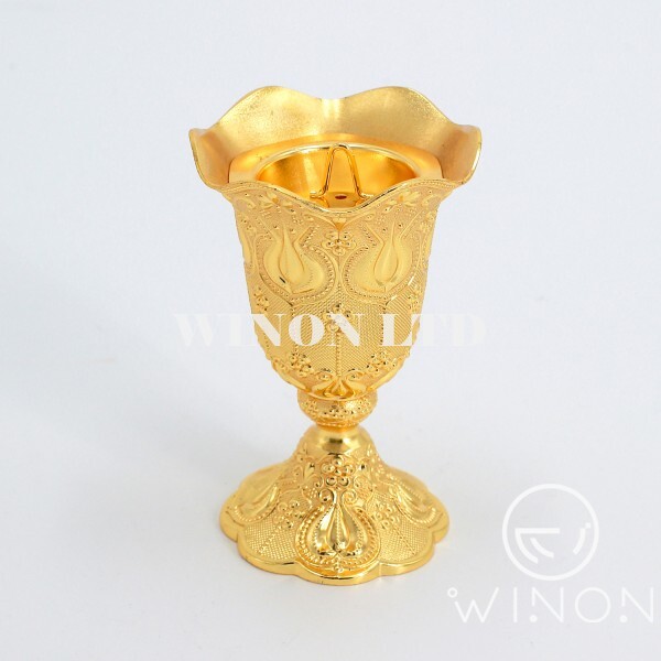 golden plated small-size round censer