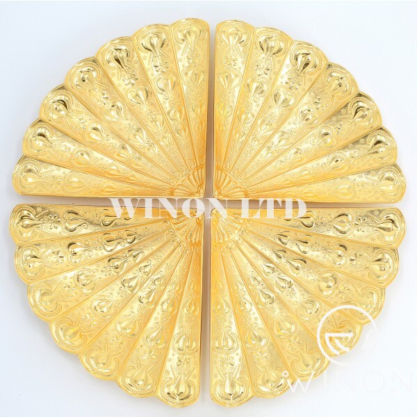 Golden plated 8"tulip sector disk tray(quartet)