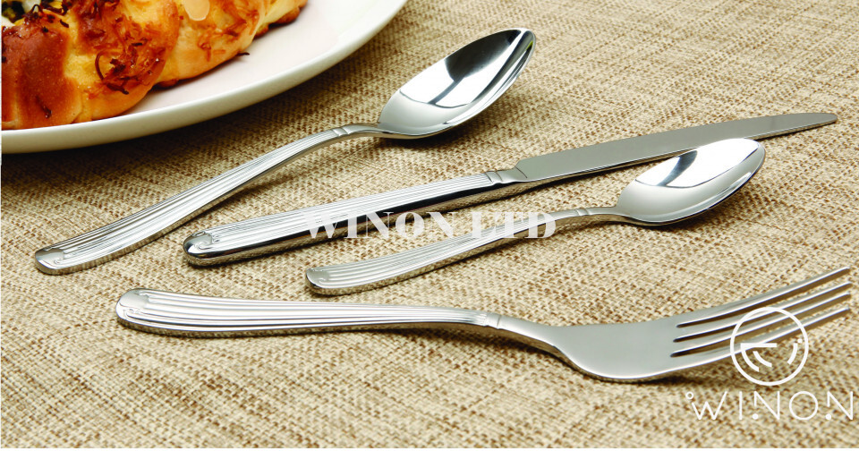 Stainless Steel Knife And Fork Set Of Four (Bugatti)