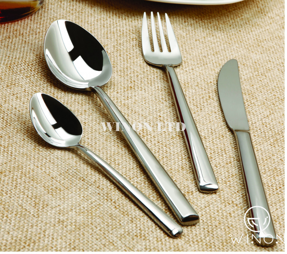 Stainless Steel Knife And Fork Set Of Four(Crystal)