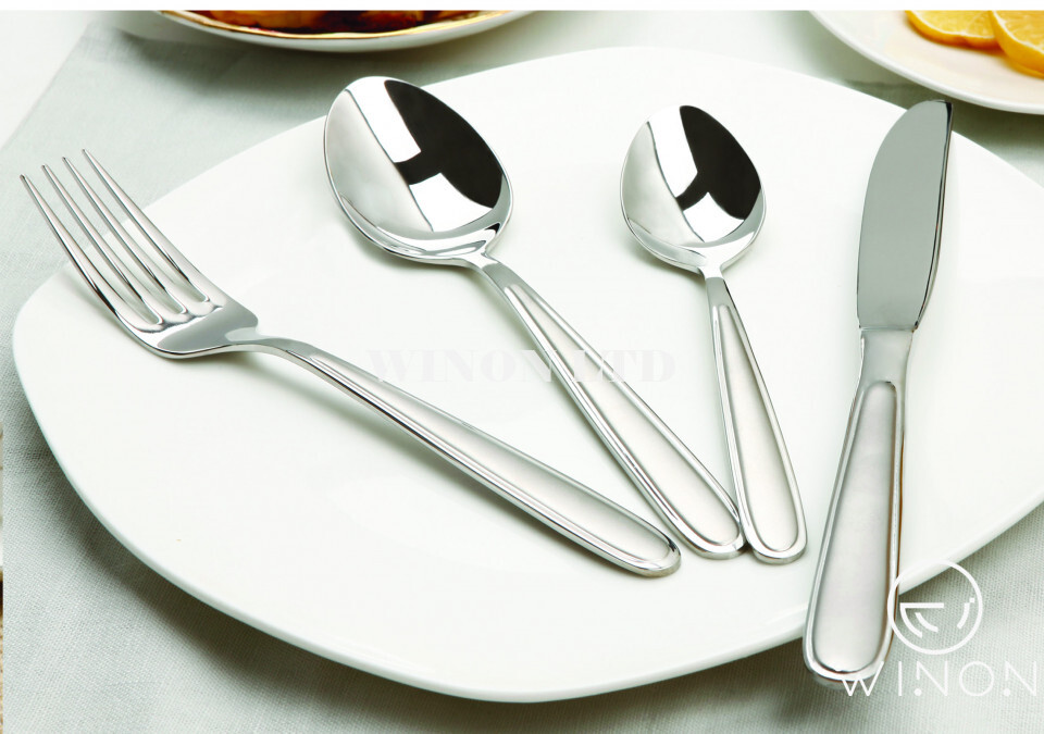 Stainless Steel Knife And Fork Set Of Four (sandy)